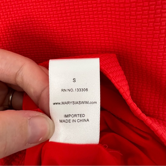 Marysia Antibes Scallop Red Swim Dress Cover Up Size Small Luxury Resort Wear - Picture 3 of 13